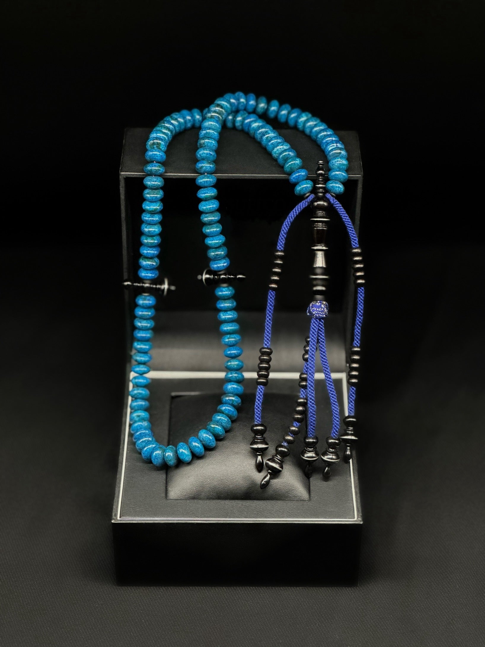 Blue Marjan x Black Yusr Tasbih