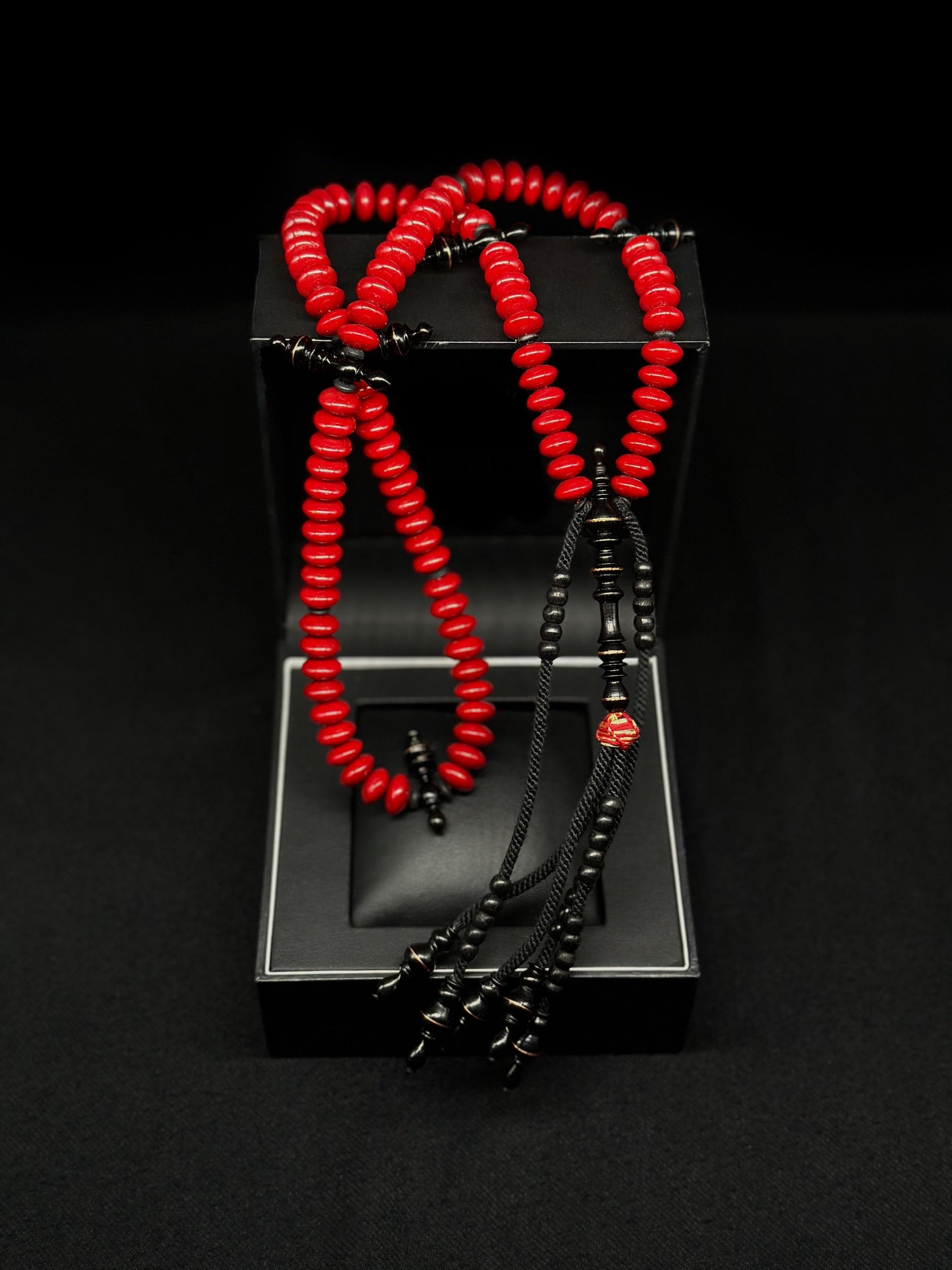 Red Marjan x Ebony Tasbih