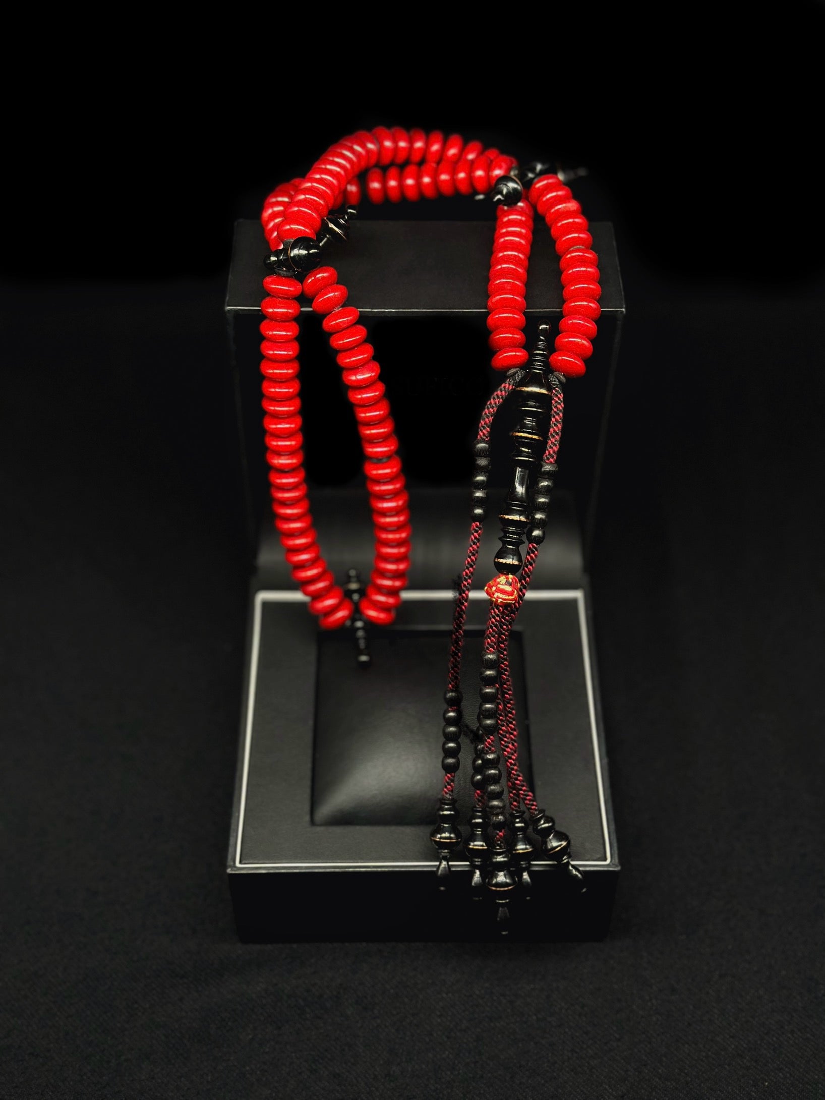 Red Marjan x Black Yusr Tasbih