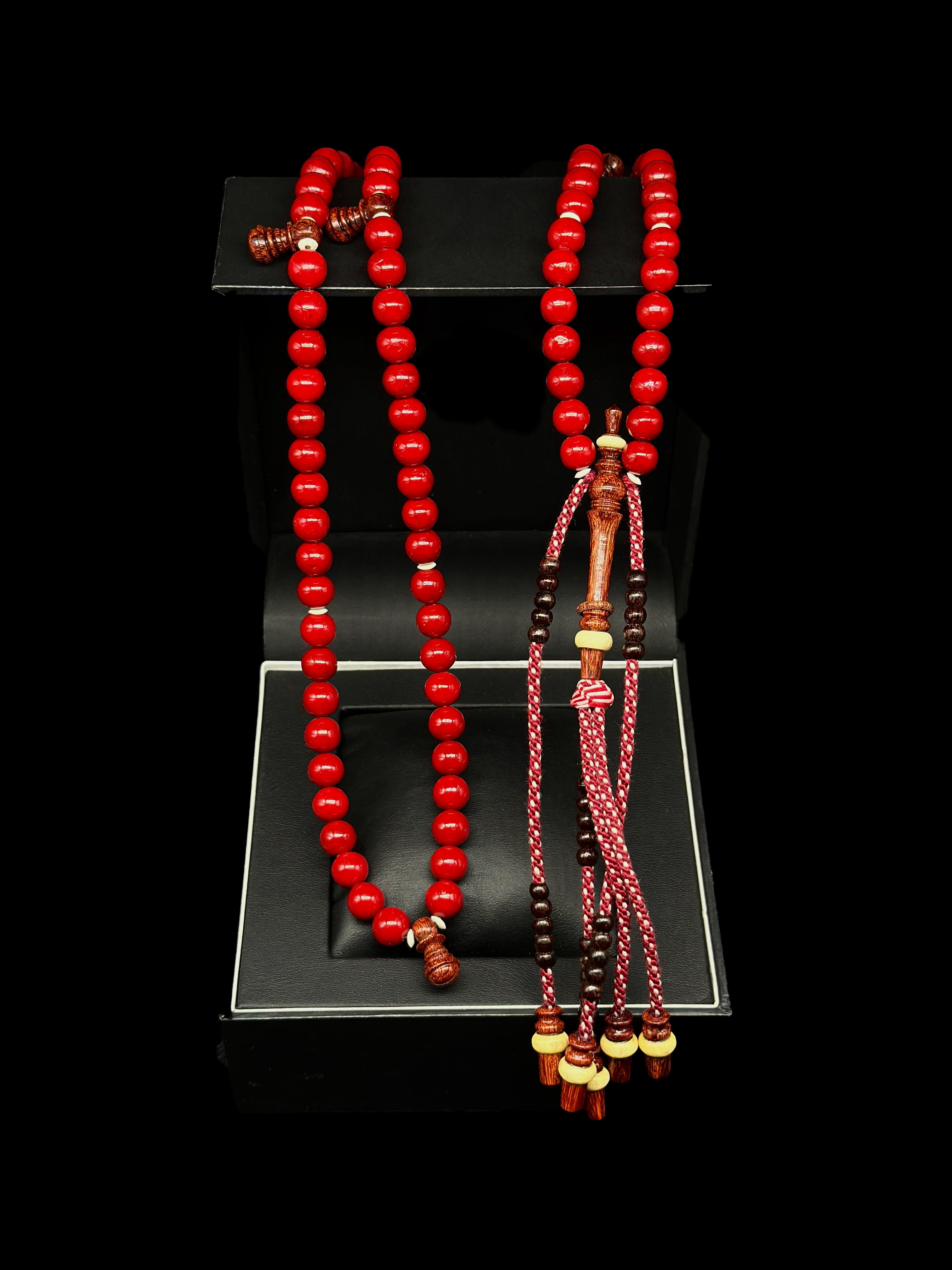 Red Marjan x Tamarind x Cow Bone Rumi Model Tasbih