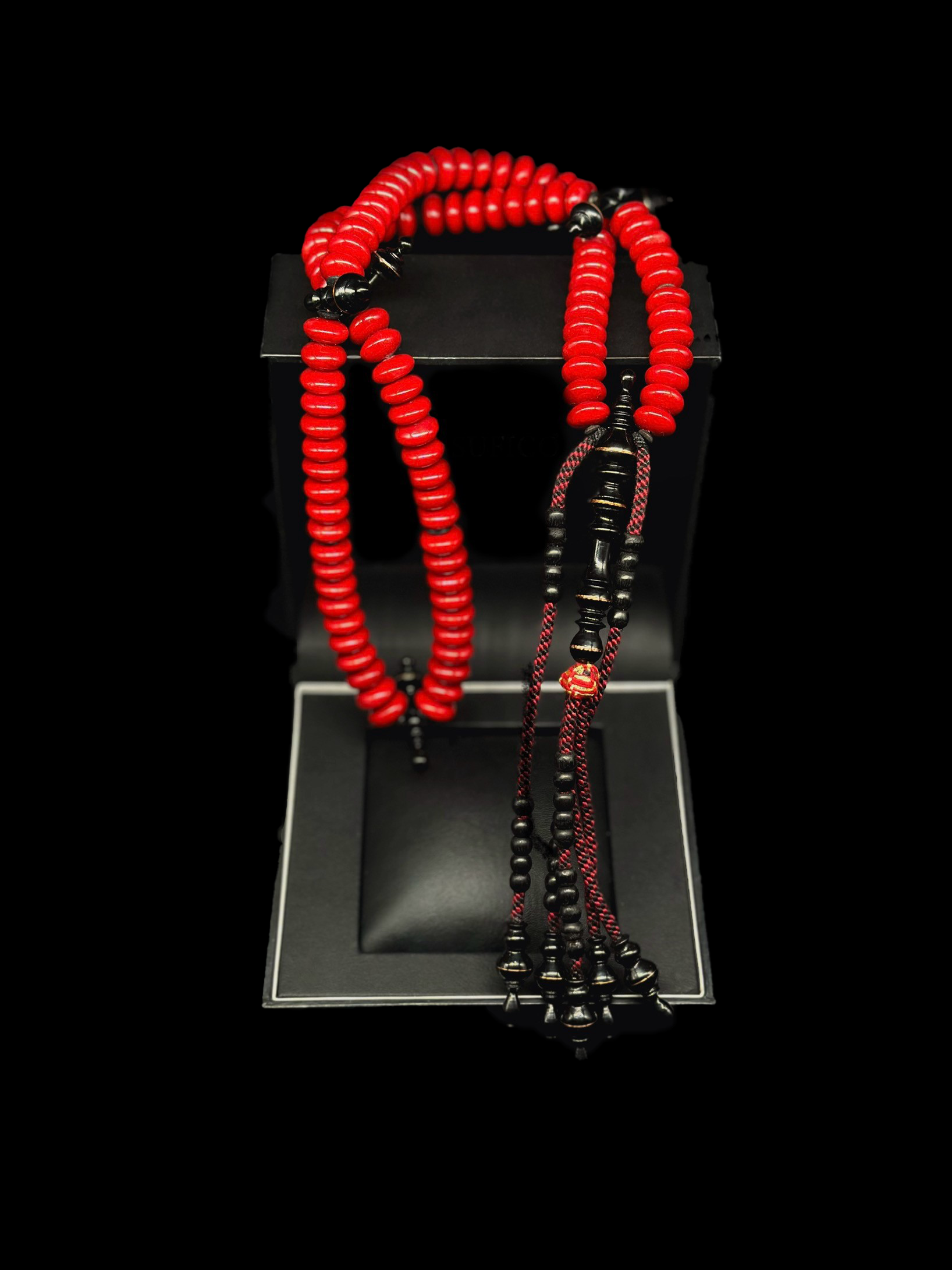 Red Marjan x Black Yusr Tasbih