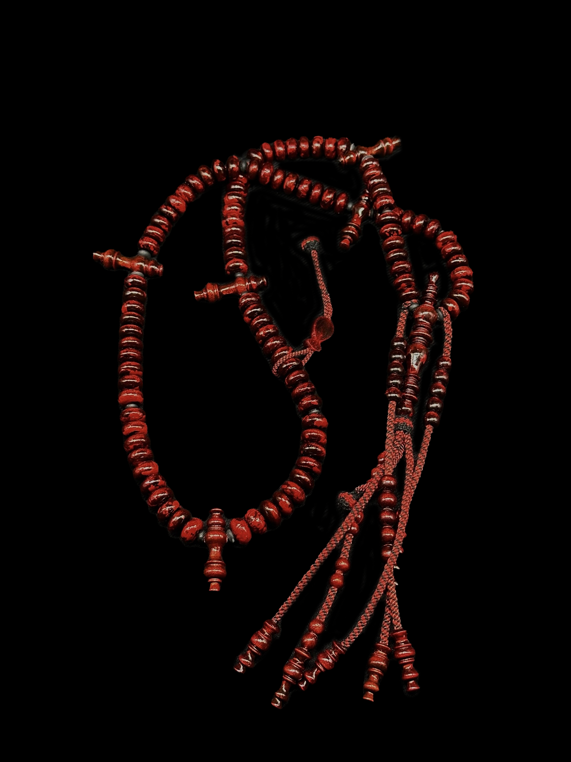 Red Yusr Tasbih With Prophetic Sandal